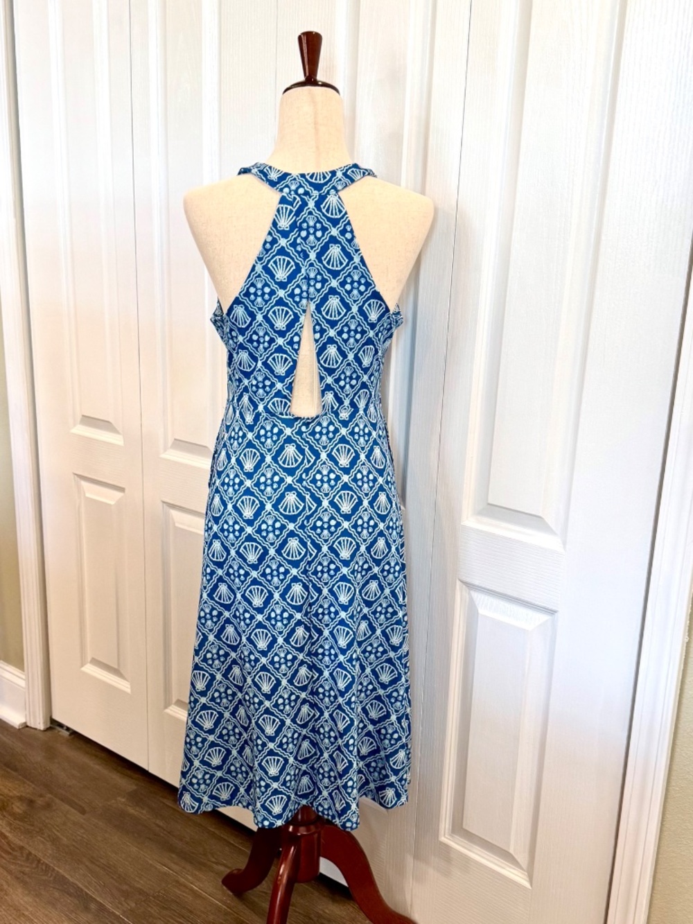 Woman's Size L Racer Back Halter Dress by Reel Legends, Built in Bra, Pockets